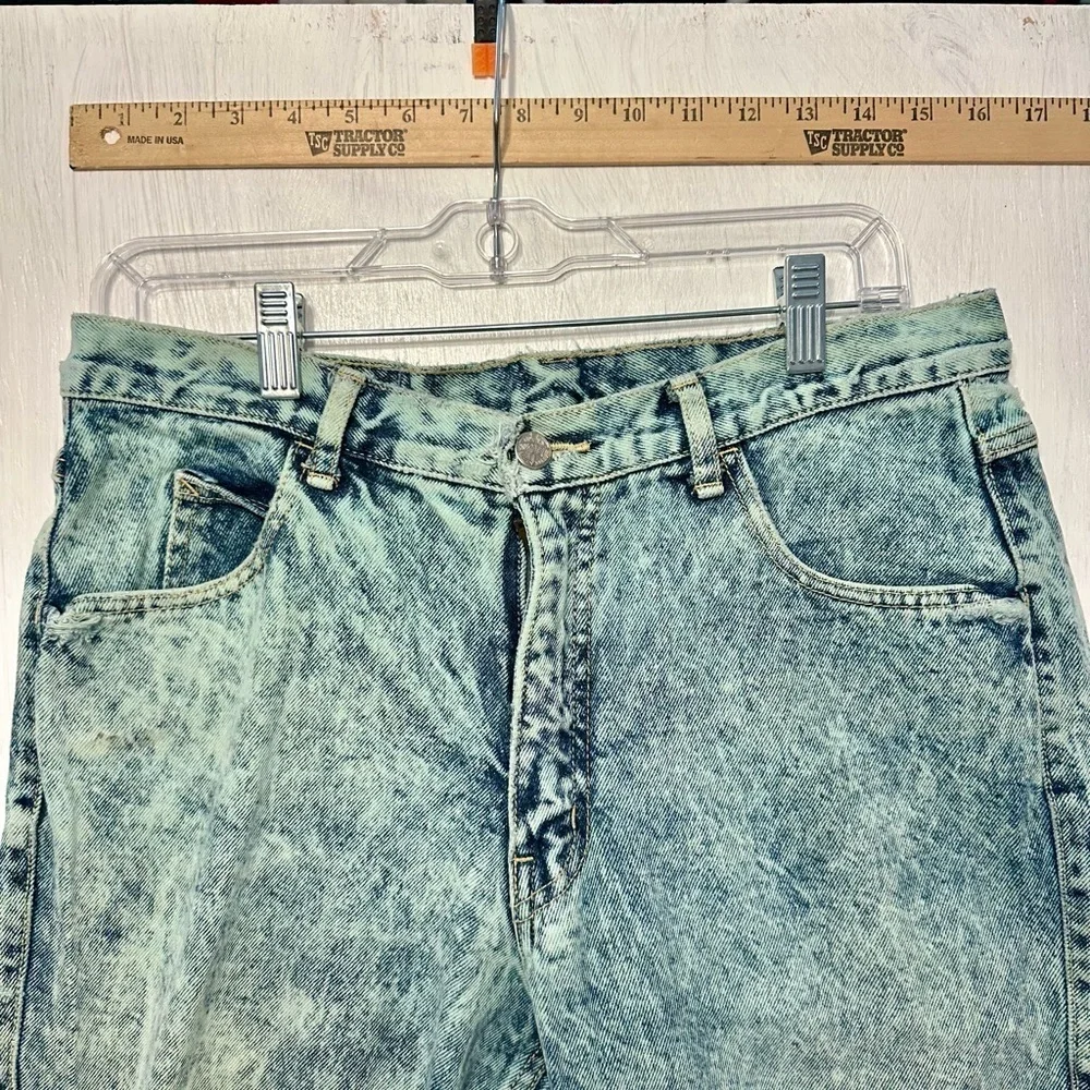 Vintage 80s 90s Code Bleu Acid Wash Jeans Women’s High Rise Straight 14 - Picture 5 of 16